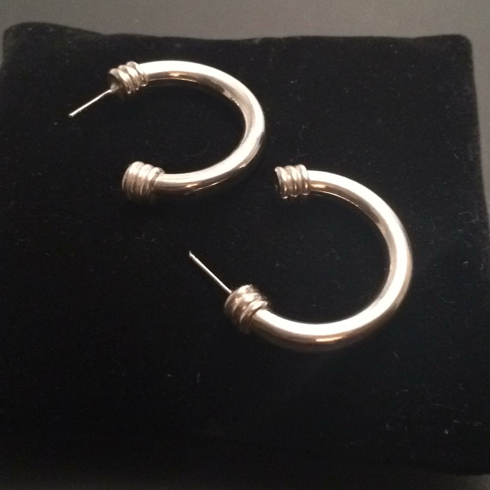 Vintage silver earrings, new